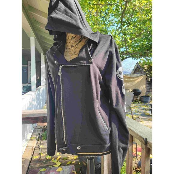 Vintage Disney: Nightmare Before Christmas Motorcycle zip-up hooded sweatshirt: - Picture 4 of 8